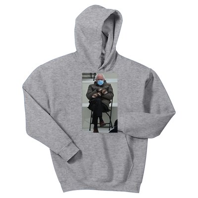 Sleepy Bernie Sanders Mittens Sitting Inauguration Kids Hoodie