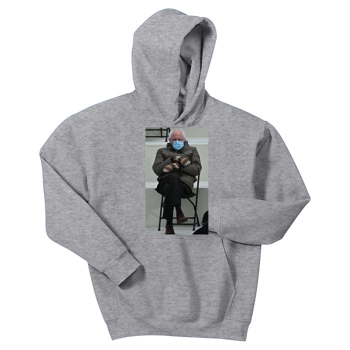 Sleepy Bernie Sanders Mittens Sitting Inauguration Kids Hoodie