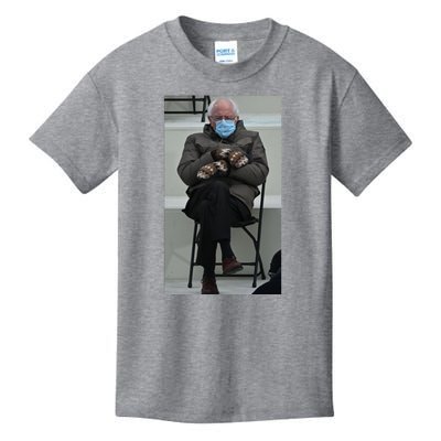 Sleepy Bernie Sanders Mittens Sitting Inauguration Kids T-Shirt