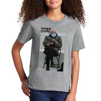 Sleepy Bernie Sanders Mittens Sitting Inauguration Kids T-Shirt