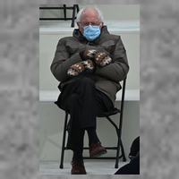 Sleepy Bernie Sanders Mittens Sitting Inauguration Kids T-Shirt