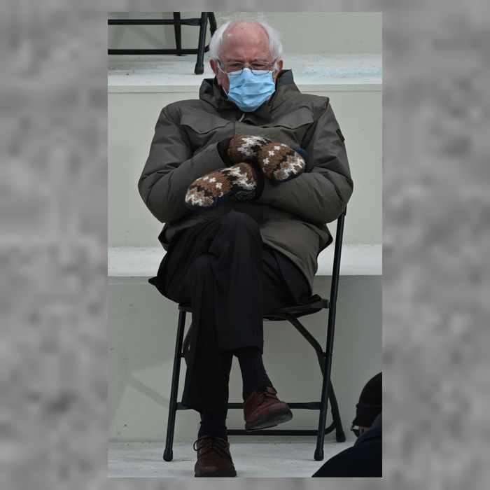Sleepy Bernie Sanders Mittens Sitting Inauguration Kids T-Shirt