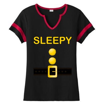 Sleepy Dwarf Costume Ladies Halftime Notch Neck Tee