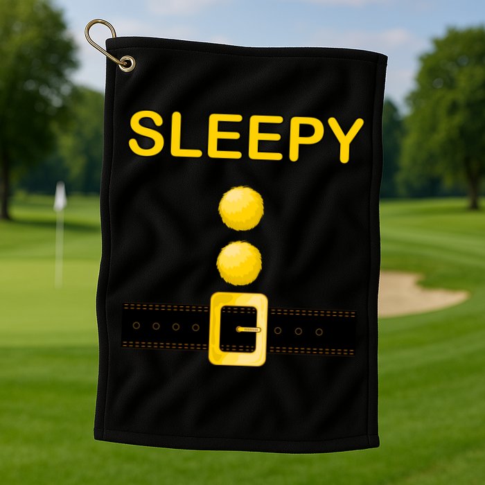 Sleepy Dwarf Costume Golf Towel