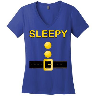 Sleepy Dwarf Costume Women's V-Neck T-Shirt