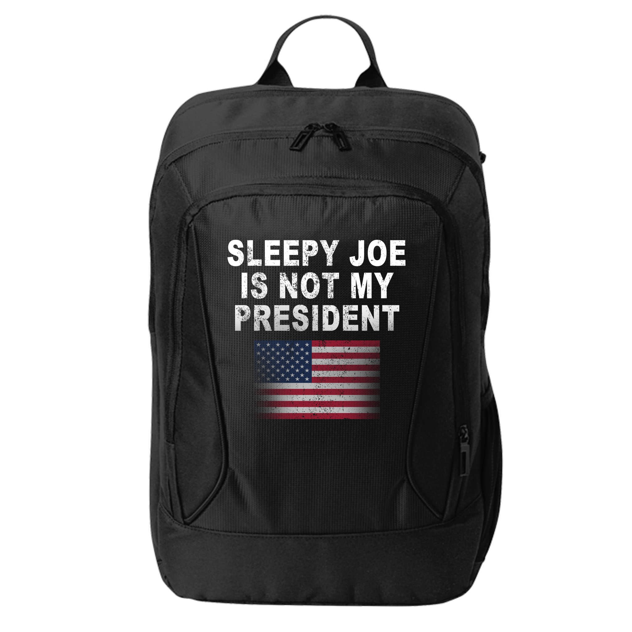 Sleepy Joe Is Not My President American Flag City Backpack