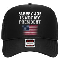 Sleepy Joe Is Not My President American Flag Trucker Hat