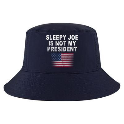 Sleepy Joe Is Not My President American Flag Cool Comfort Performance Bucket Hat
