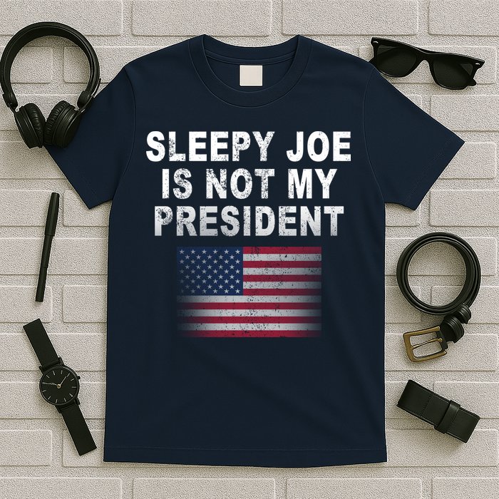 Sleepy Joe Is Not My President American Flag T-Shirt