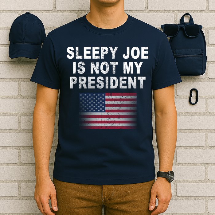 Sleepy Joe Is Not My President American Flag T-Shirt