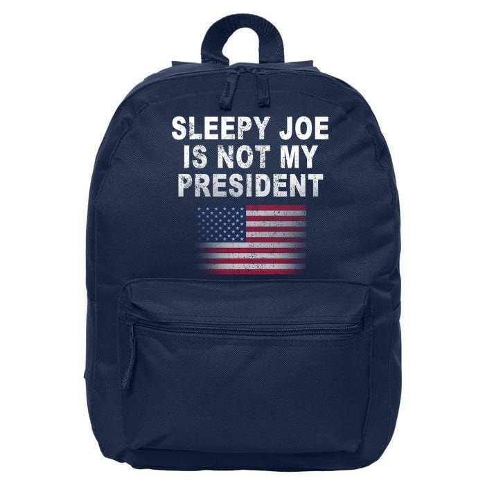 Sleepy Joe Is Not My President American Flag 16 in Basic Backpack