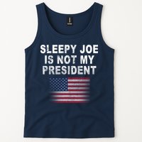 Sleepy Joe Is Not My President American Flag Tank Top
