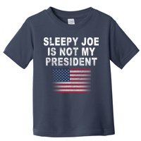 Sleepy Joe Is Not My President American Flag Toddler T-Shirt