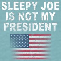 Sleepy Joe Is Not My President American Flag Sueded Cloud Jersey T-Shirt