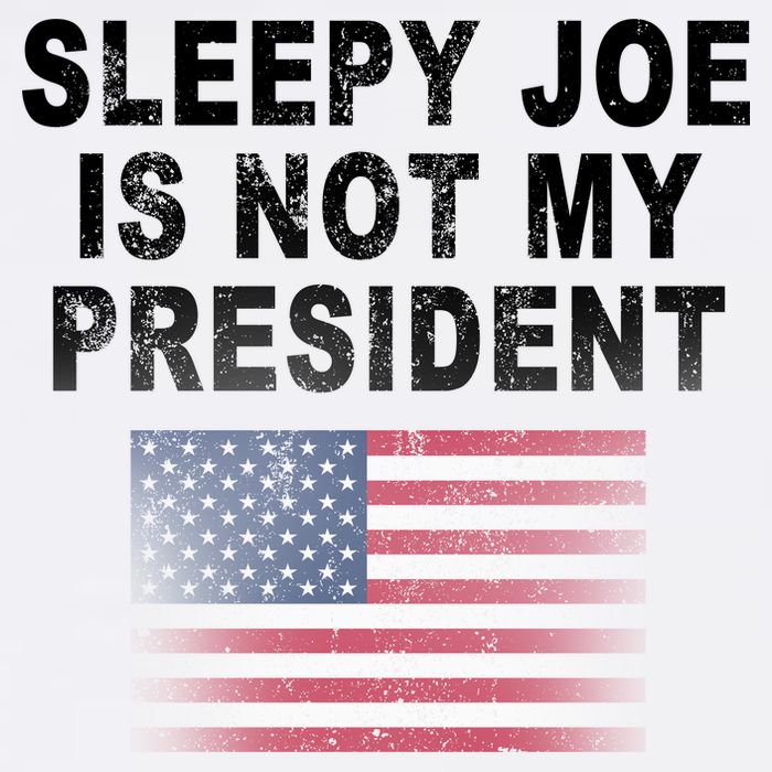 Sleepy Joe Is Not My President American Flag Garment-Dyed Sweatshirt