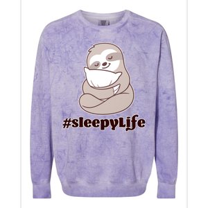 Sleepy Life Sloth Colorblast Crewneck Sweatshirt