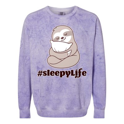 Sleepy Life Sloth Colorblast Crewneck Sweatshirt