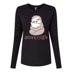 Sleepy Life Sloth Womens Cotton Relaxed Long Sleeve T-Shirt