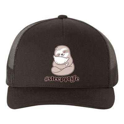 Sleepy Life Sloth Yupoong Adult 5-Panel Trucker Hat