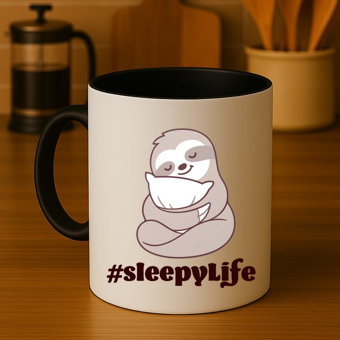 Sleepy Life Sloth Mug