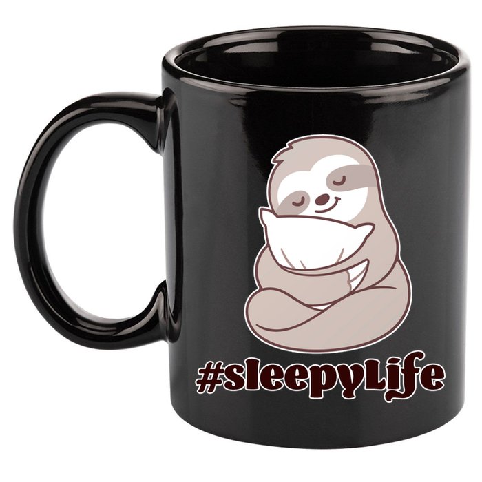 Sleepy Life Sloth 11oz C Handle Ceramic Mug
