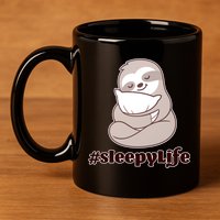 Sleepy Life Sloth 11oz C Handle Ceramic Mug