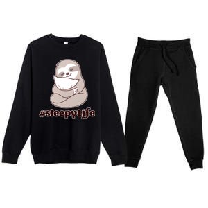 Sleepy Life Sloth Premium Crewneck Sweatsuit Set