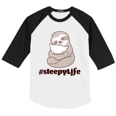 Sleepy Life Sloth Baseball Sleeve Shirt