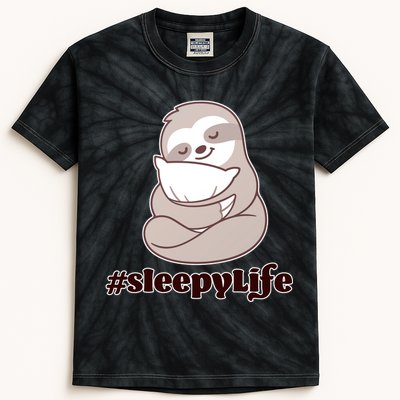 Sleepy Life Sloth Kids Tie-Dye T-Shirt