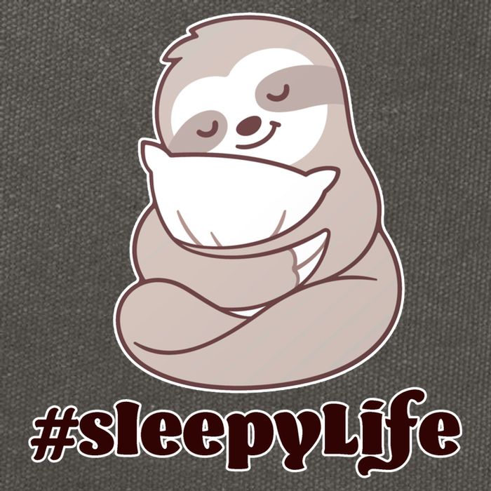 Sleepy Life Sloth Cotton Canvas Backpack