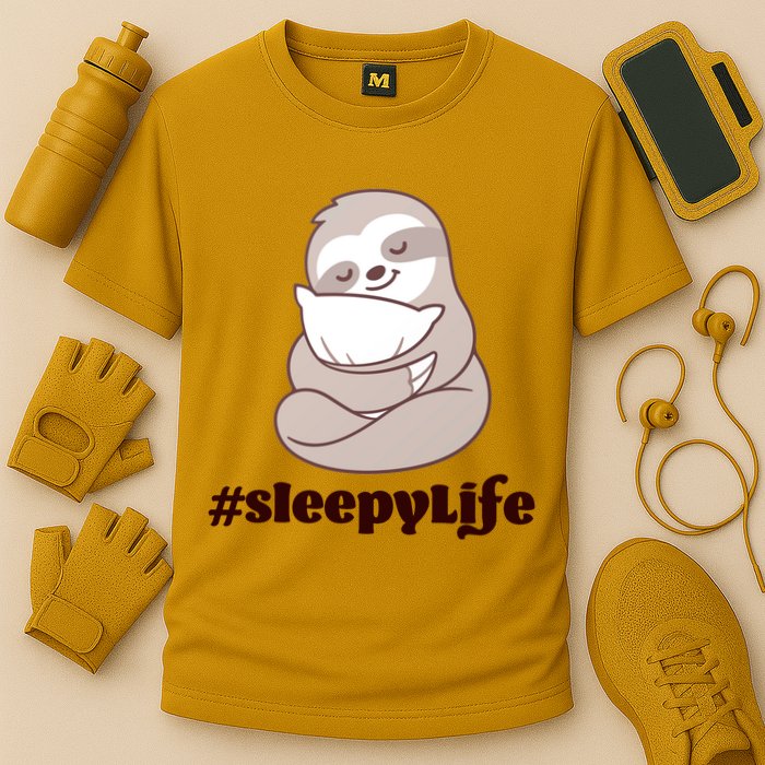 Sleepy Life Sloth Cooling Performance Crew T-Shirt