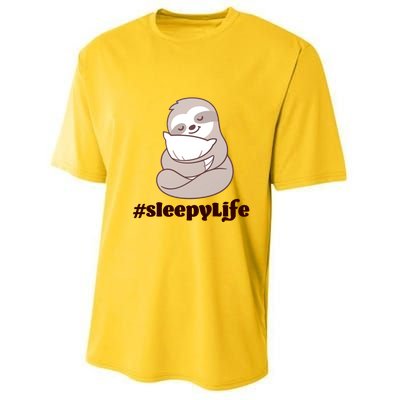 Sleepy Life Sloth Youth Performance Sprint T-Shirt