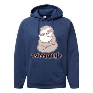 Sleepy Life Sloth Performance Fleece Hoodie