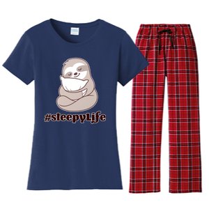 Sleepy Life Sloth Women's Flannel Pajama Set