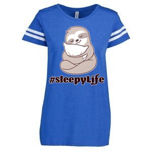 Sleepy Life Sloth Enza Ladies Jersey Football T-Shirt