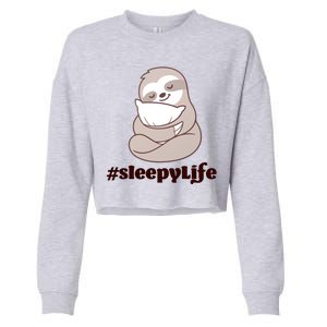 Sleepy Life Sloth Cropped Pullover Crew