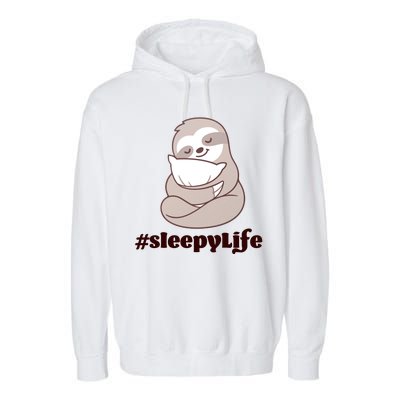 Sleepy Life Sloth Garment-Dyed Fleece Hoodie