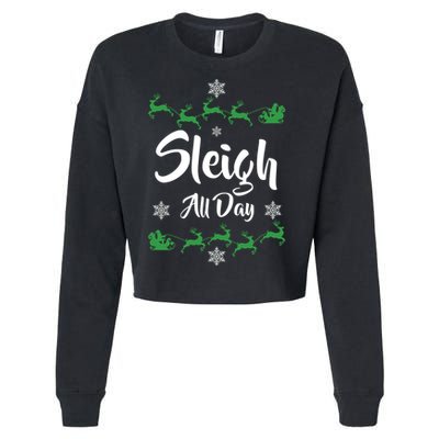 Sleigh All Day Cropped Pullover Crew