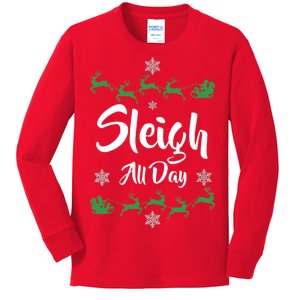 Sleigh All Day Kids Long Sleeve Shirt