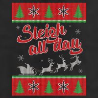 Sleigh All Day Ugly Christmas 7 Panel Mesh Trucker Snapback Hat