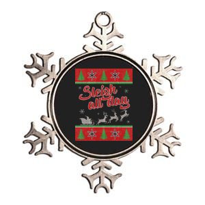 Sleigh All Day Ugly Christmas Metallic Star Ornament