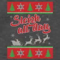 Sleigh All Day Ugly Christmas Vector Backpack