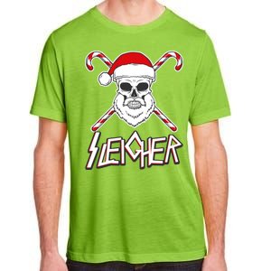 Sleigher Santa Candy Cane Skull Adult ChromaSoft Performance T-Shirt