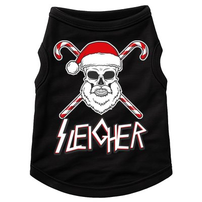 Sleigher Santa Candy Cane Skull Doggie Tank