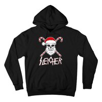 Sleigher Santa Candy Cane Skull Hoodie