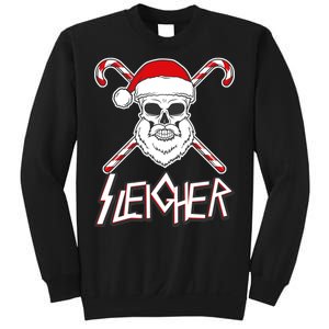 Sleigher Santa Candy Cane Skull Sweatshirt