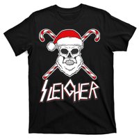 Sleigher Santa Candy Cane Skull T-Shirt