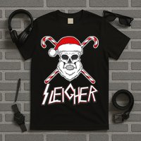 Sleigher Santa Candy Cane Skull T-Shirt