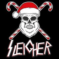 Sleigher Santa Candy Cane Skull T-Shirt
