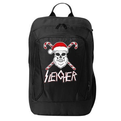 Sleigher Santa Candy Cane Skull City Backpack